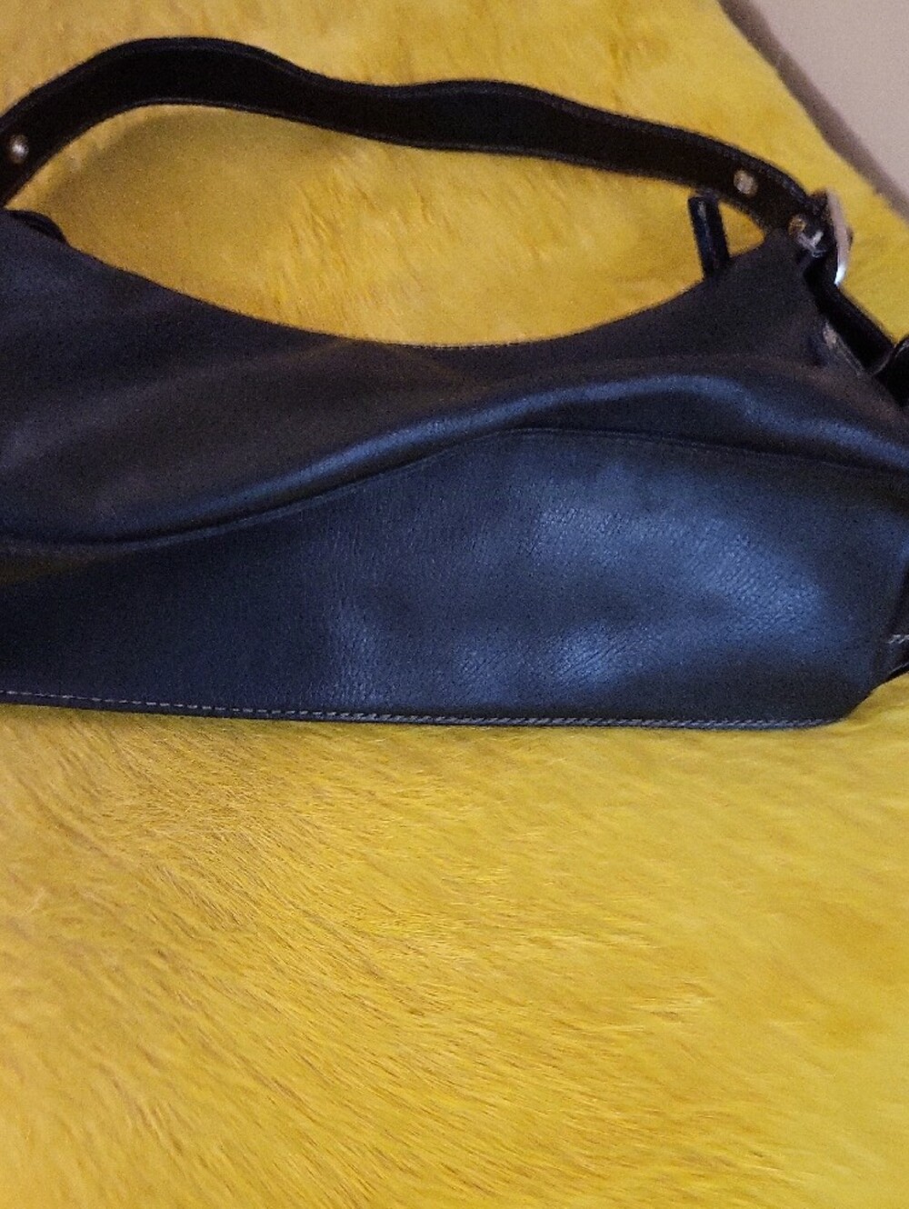 St. John's Bay Black Shoulder Bag with Silver Buckle Accents - Picture 7 of 12
